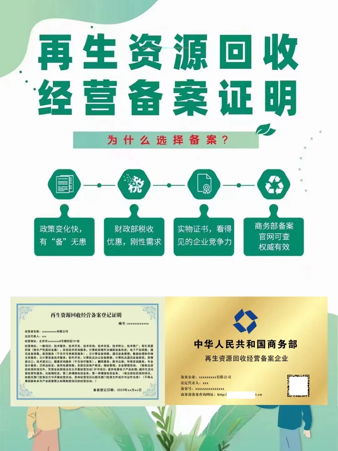 商务部的再生资源回收备案谁能办理如何收费