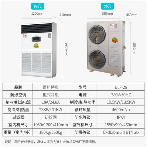 油漆房防爆空调 BLF-28 10P工业防爆空调厂家 整机防爆 资质齐全