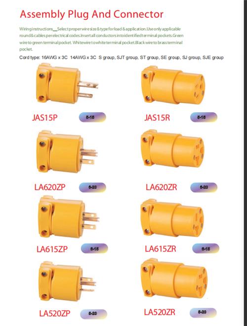 NEMA5-15  5-20  6-15  6-20 装配式插头 插座 